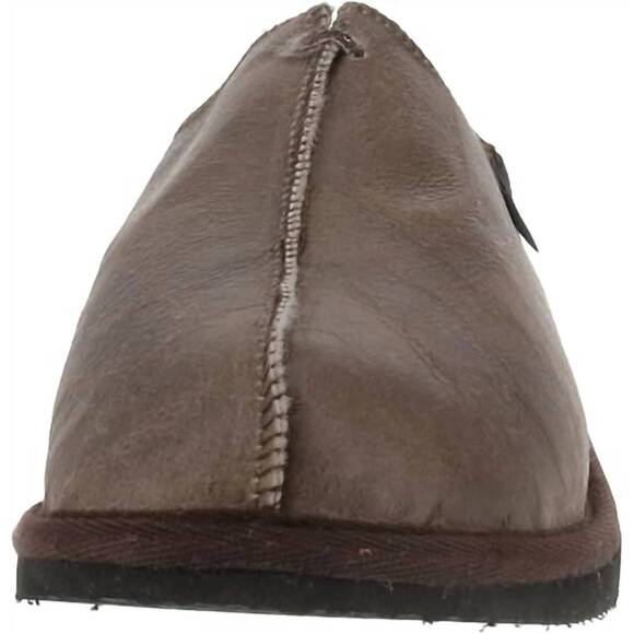 NEW SHEPHERD OF SWEDEN men\'s hugo slippers in stone oiled antique